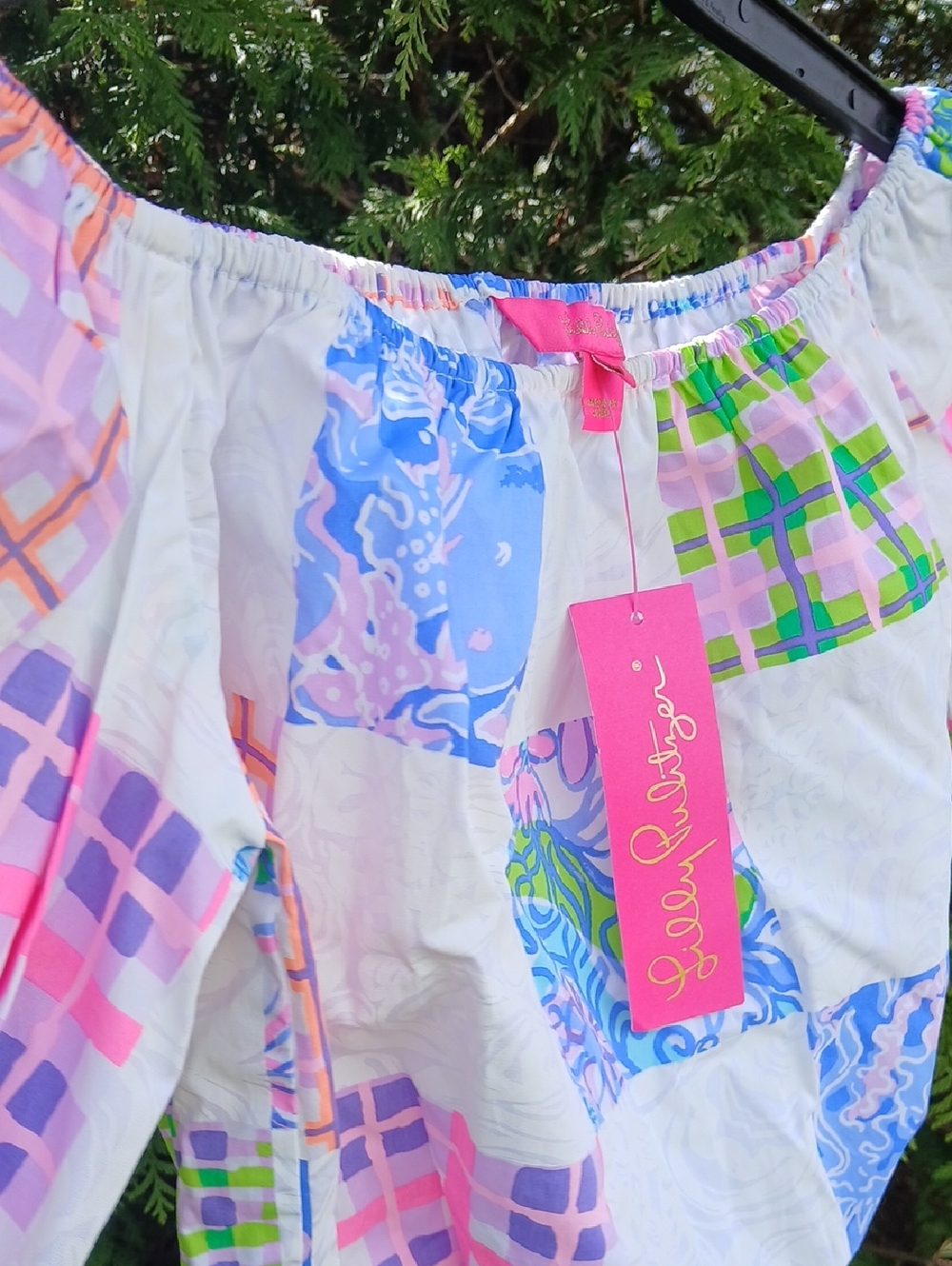 Lilly Pulitzer Esmeray Crop Top  Patch Me if You Can Small New - Picture 7 of 11